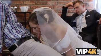 VIP4K. A rich man pays well to fuck a hot young girl on her wedding day